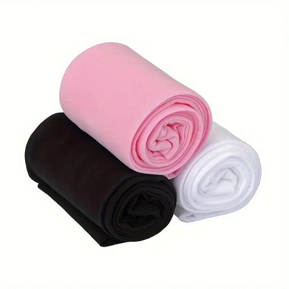Collants Fille Lot 3 – Pantalons Extensibles Rose, Blanc et Noir Confortables