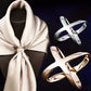 Anneaux décoratifs dorés pour foulard – Accessoires élégants pour écharpes et châles femme