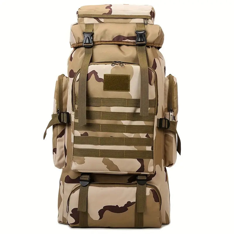 Sac à dos randonnée militaire 70L Grande capacité, camouflage étanche et ultra-résistant