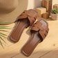 Sandales plates gaufrées tendance pour femmes