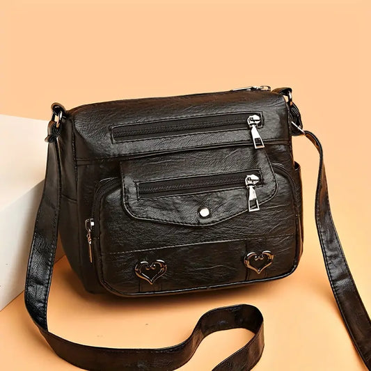 Sac à main pratique pour femme – Grand format, style décontracté et compartiments zippés