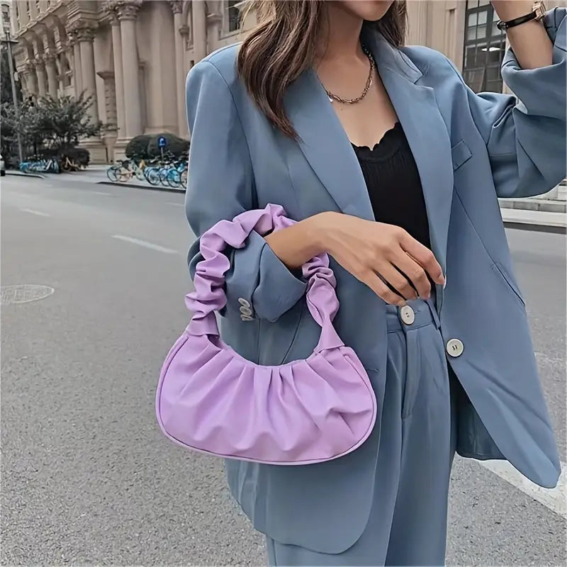 Sac Hobo noir femme en simili cuir souple  Petit sac épaule chic et tendance