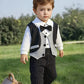 Ensemble Bébé Garçon Chic avec Nœud Papillon – Tenue Élégante Cérémonie ou Baptême
