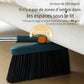 Set Balai et Pelle à Long Manche avec Brosse Anti-Poussière – Rangement Vertical et Nettoyage Facile