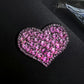 Broche cœur strass rouges et cristaux brillants – Pin’s élégant femme pour tenue chic et soirée