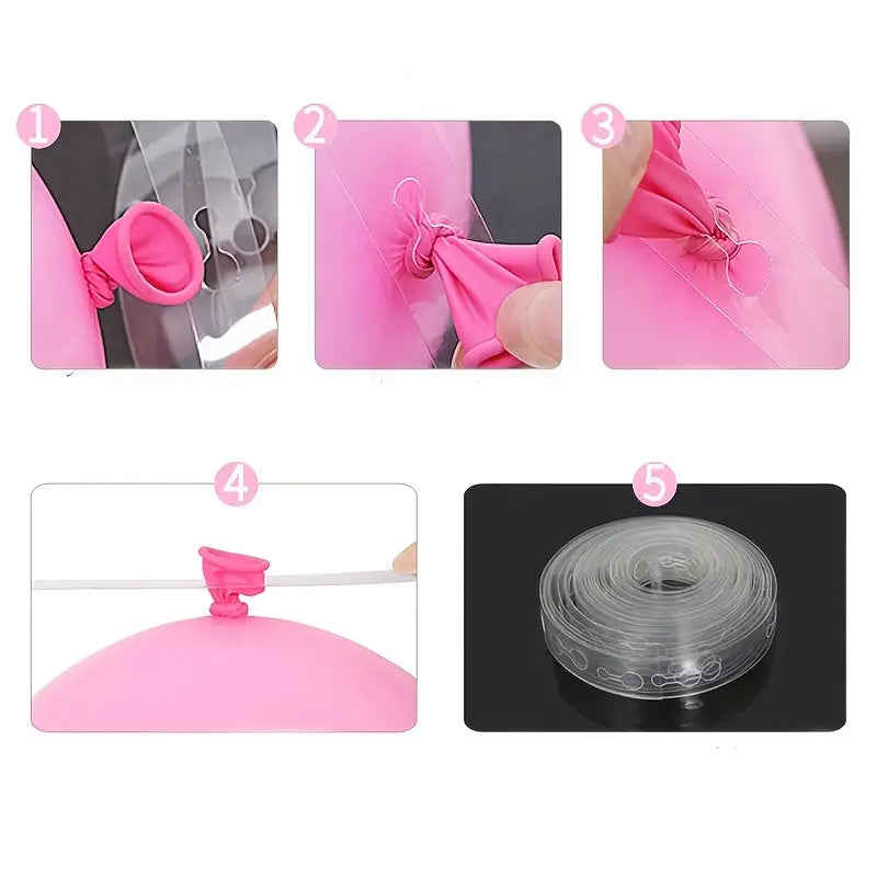 Bande Adhésive Guirlande de Ballons – Accessoire Décoration de Fête pour Arche, Mariage, Anniversaire et Événements