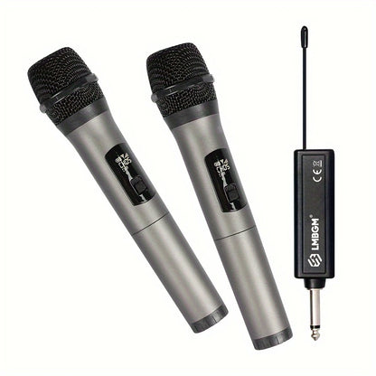 Microphones Sans Fil UHF – Micros Professionnels avec Récepteur Jack pour Karaoké, Concerts et Événements