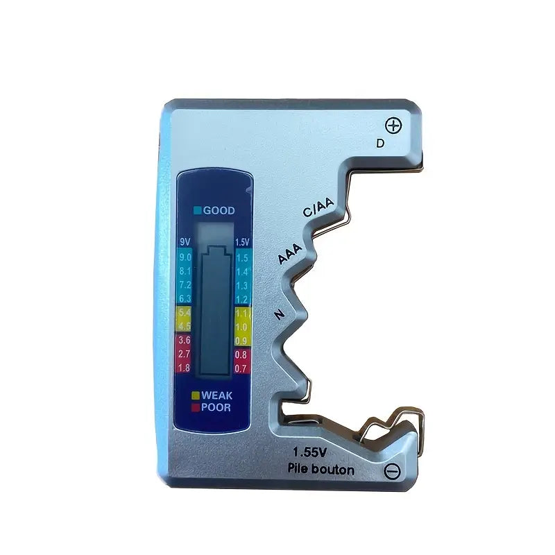 Testeur Universel de Piles et Batteries – Contrôleur de Charge pour AA, AAA, 9V et Piles Bouton