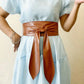 Ceinture Large Femme en Similicuir, coloris Marron