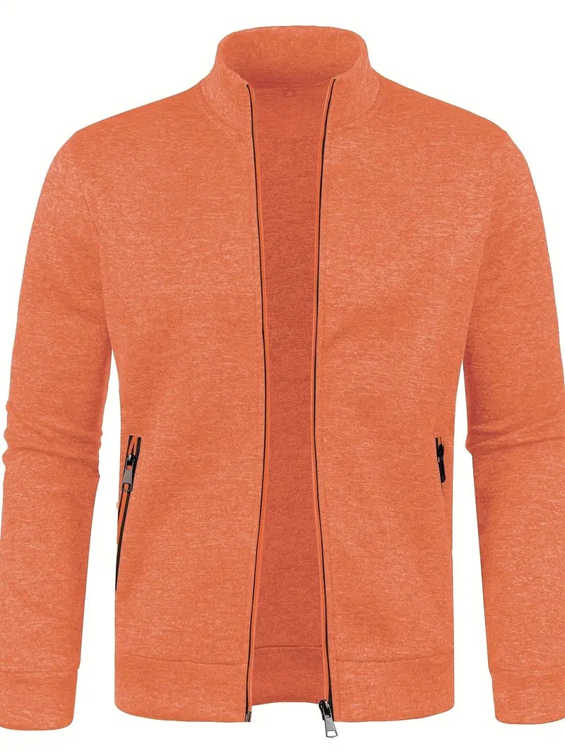 Veste Zippée Homme Polaire Légère – Gilet Chaud à Col Montant pour l’Hiver