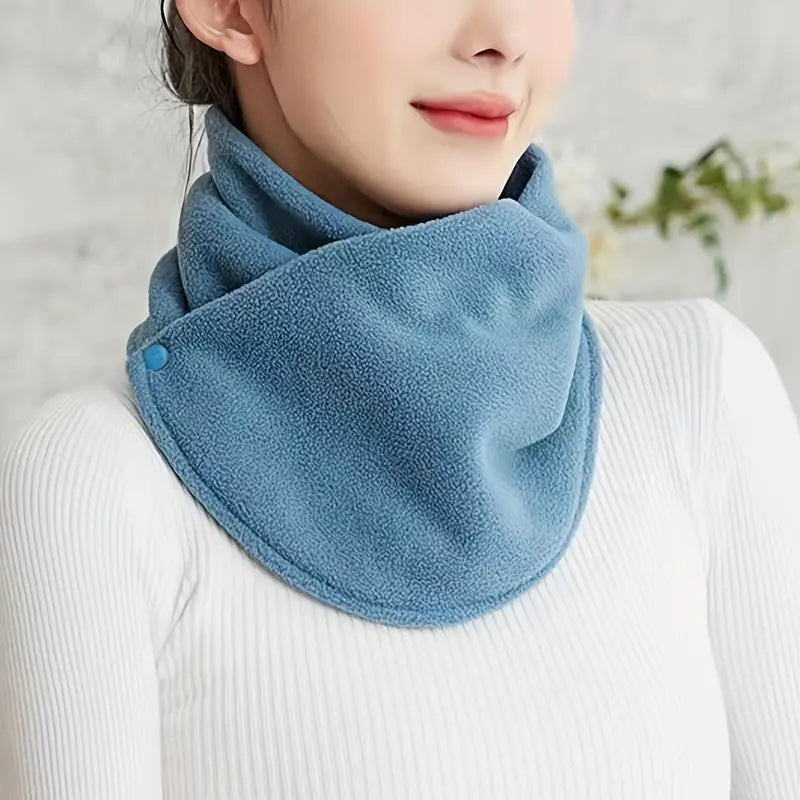 Cache-cou polaire chaud rouge – Couvre visage hiver unisexe pour protection contre le froid
