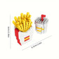 Kit de Construction Fast Food en Briques – Maquette 3D Hamburger, Pizza, Hot-Dog et Frites à Assembler