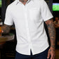 Chemise Homme Blanche Décontractée à Manches Courtes