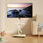 Meuble RV support TV mobile avec roulettes et tablette – Design moderne pour salon et bureau