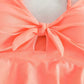Bikini tankini à volants – Haut à bretelles corail et culotte taille haute à fleurs