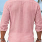 Chemise décontractée unie à boutons pour homme