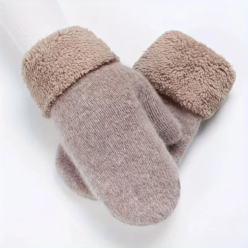 Moufles homme en laine polaire – Gants d’hiver chauds et confortables pour le froid