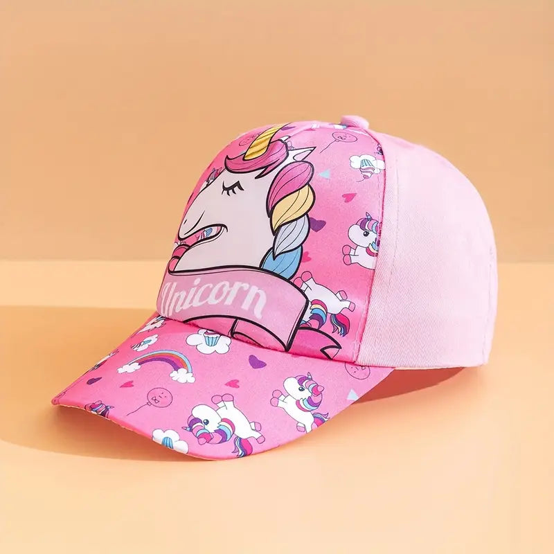Casquette Enfant Licorne Colorée – Chapeaux et Casquettes Fille avec Motifs Arc-en-Ciel | Mode & Protection Soleil