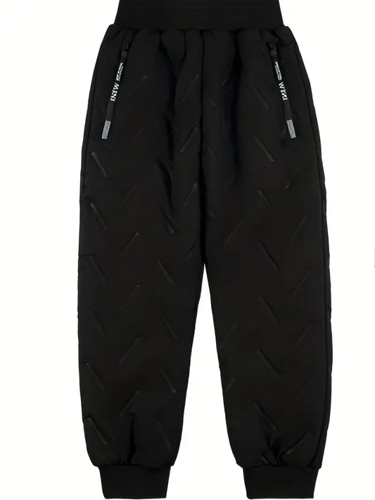 Pantalon Jogging Garçon Hiver – Pantalons Enfant Chauds et Confortables avec Taille Élastique