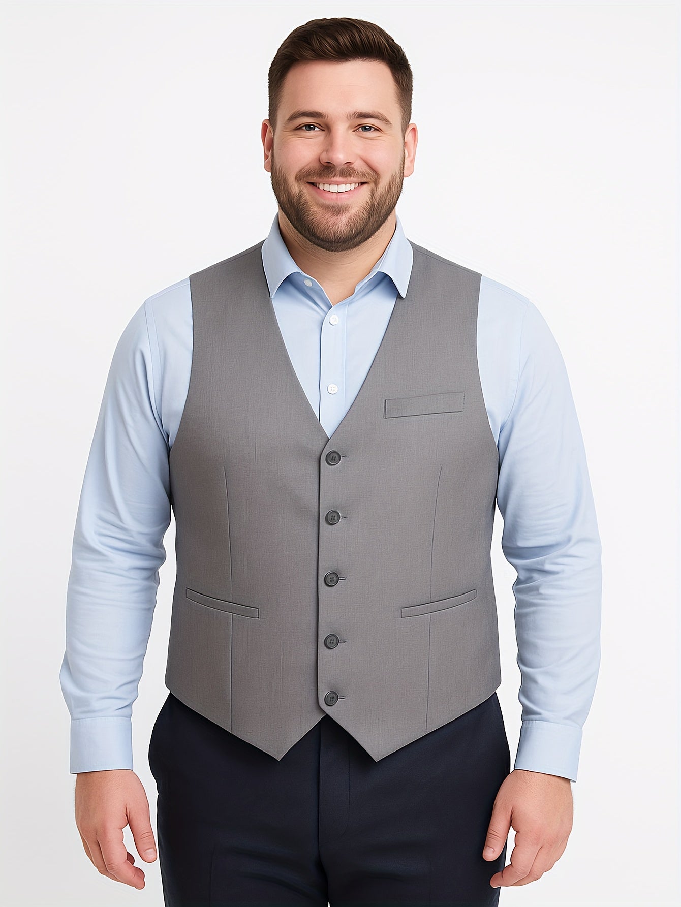 Gilet de costume pour homme grande taille en 4XL
