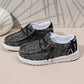 Mocassins garçon sans lacets gris et noir – Chaussures légères confortables avec semelle blanche