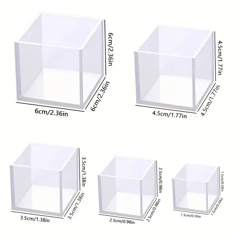 Moules Cube en Silicone pour Résine Époxy – DIY Bijoux, Décorations et Créations Artistiques Transparentes
