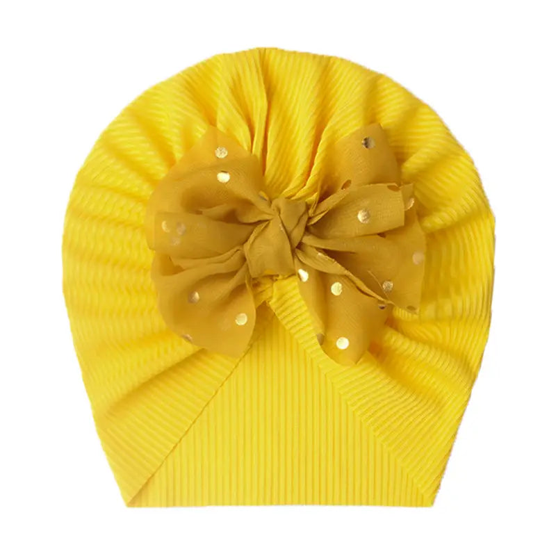 Turban Bébé avec Grand Nœud – Chapeaux et Casquettes Enfant Élégants | Bonnet Mode Fille Confort & Style