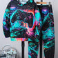 Ensemble Garçon Streetwear Coloré – Sweat à Capuche et Pantalon Motif Peinture Fluo