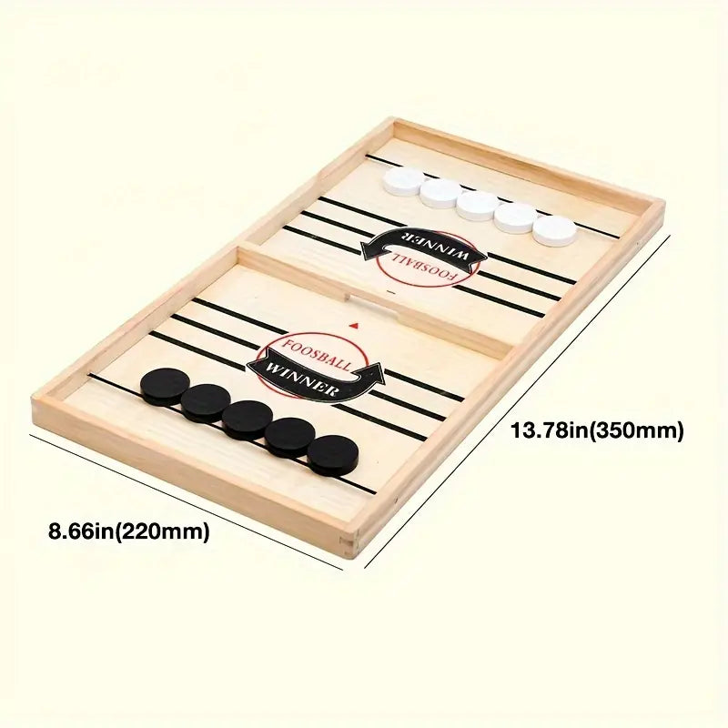 Jeu de société en bois Fast Sling Puck – Jeu d’adresse et de rapidité pour toute la famille | Jeux et Accessoires