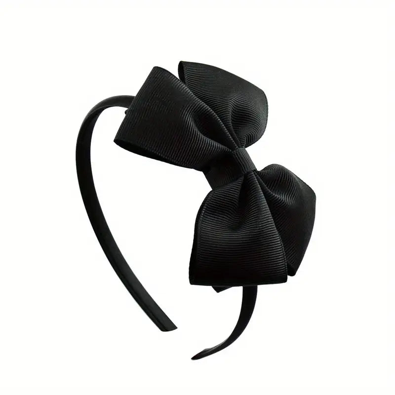 Serre-Tête Enfant avec Grand Nœud Jaune – Accessoire Cheveux Élégant et Confortable