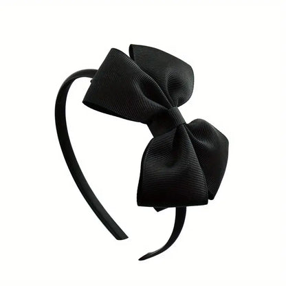 Serre-Tête Enfant avec Grand Nœud Jaune – Accessoire Cheveux Élégant et Confortable