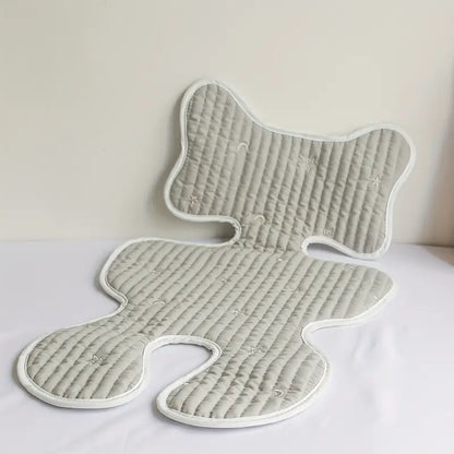 Coussin réducteur universel poussette – Matelas de siège bébé respirant et lavable blanc et gris