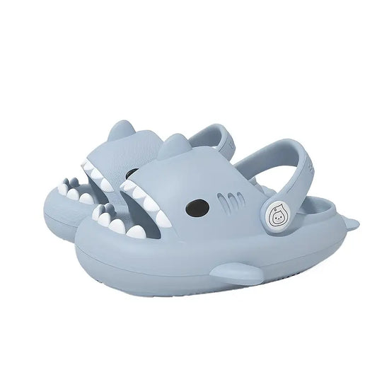 Sabots garçon requin bleu – Mules de plage légères et antidérapantes pour enfant