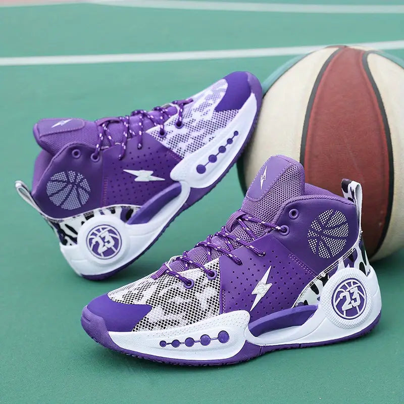 Chaussures de sport fille – Baskets montantes vert menthe respirantes et antidérapantes pour basketball