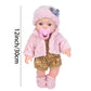 Poupée bébé réaliste 30 cm avec tétine – Habillée en tenue d’hiver rose, jouet interactif pour enfants