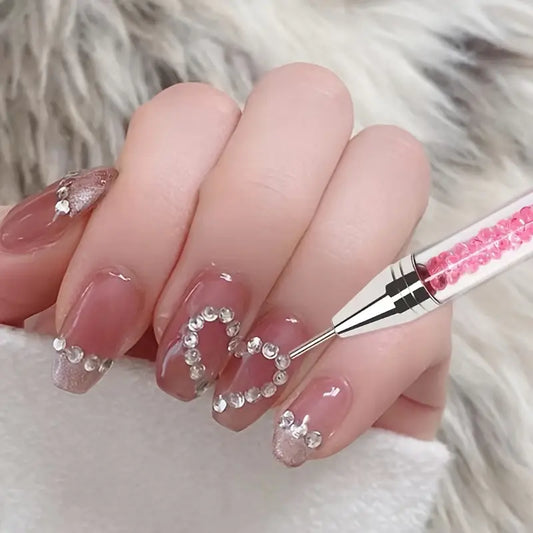 Stylo Pick-Up Strass pour Nail Art – Outil Précis pour Décoration Ongles avec Strass et Perles