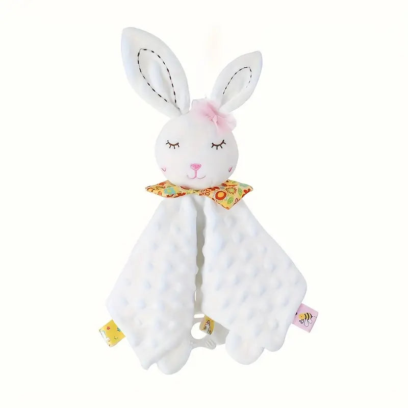 Doudou Souris Rose pour Bébé – Peluche Douce et Réconfortante avec Étiquettes Sensorielle