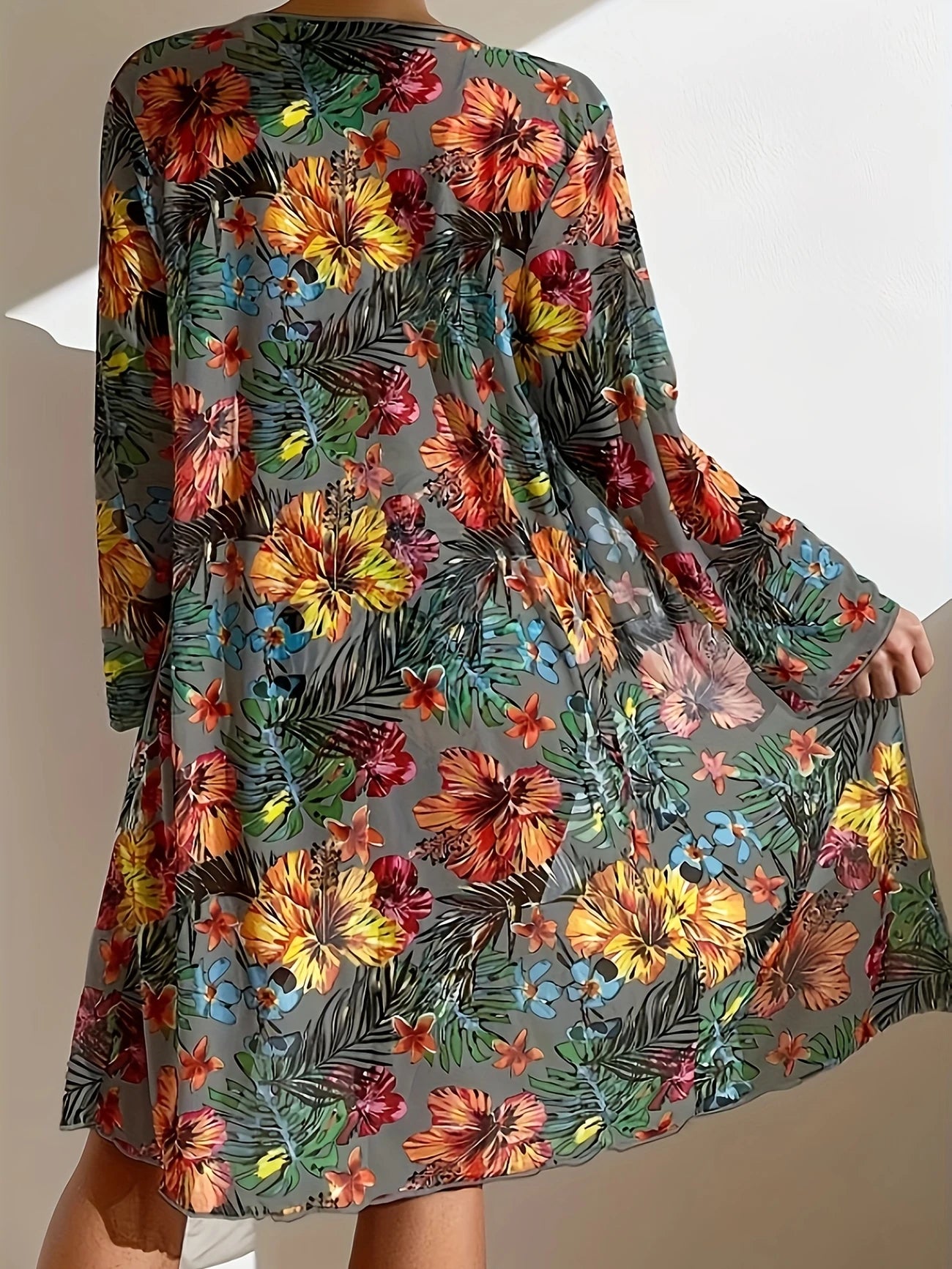 Bas de Bikini Femme Tropical – Taille Haute à Imprimé Floral, Look Exotique et Élégant