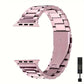 Bracelet Métal Acier Inoxydable pour Apple Watch – Élégant & Ajustable avec Outil Inclus (Argent, Noir ou Rose)