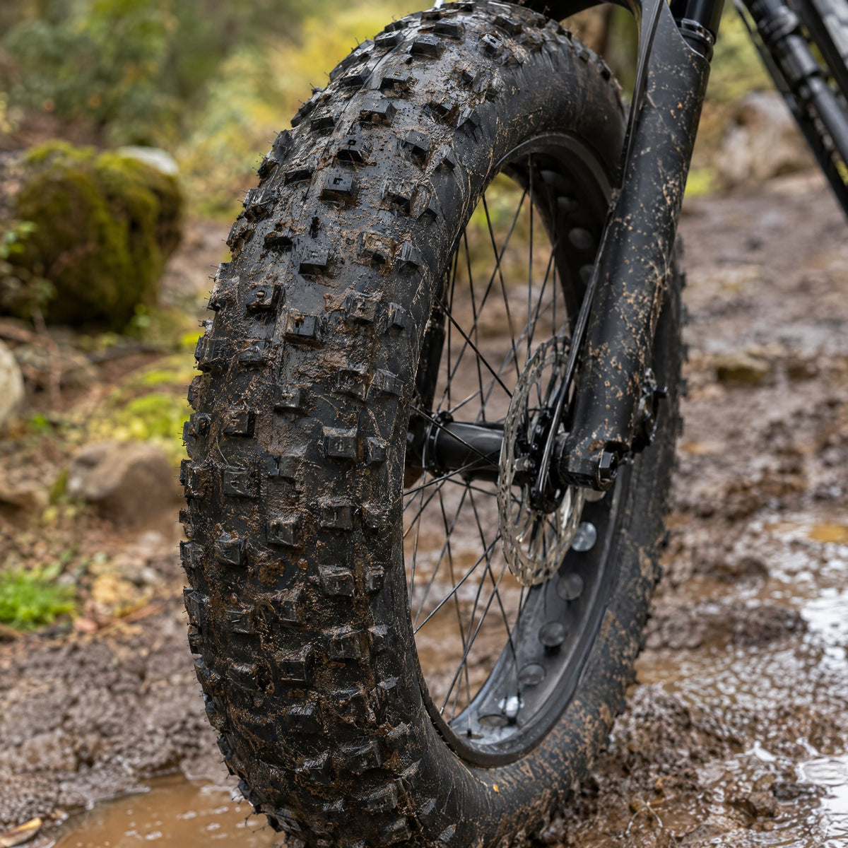 Fat Bike Électrique Tout-Terrain – Pneus Larges pour Sable, Neige et Chemins