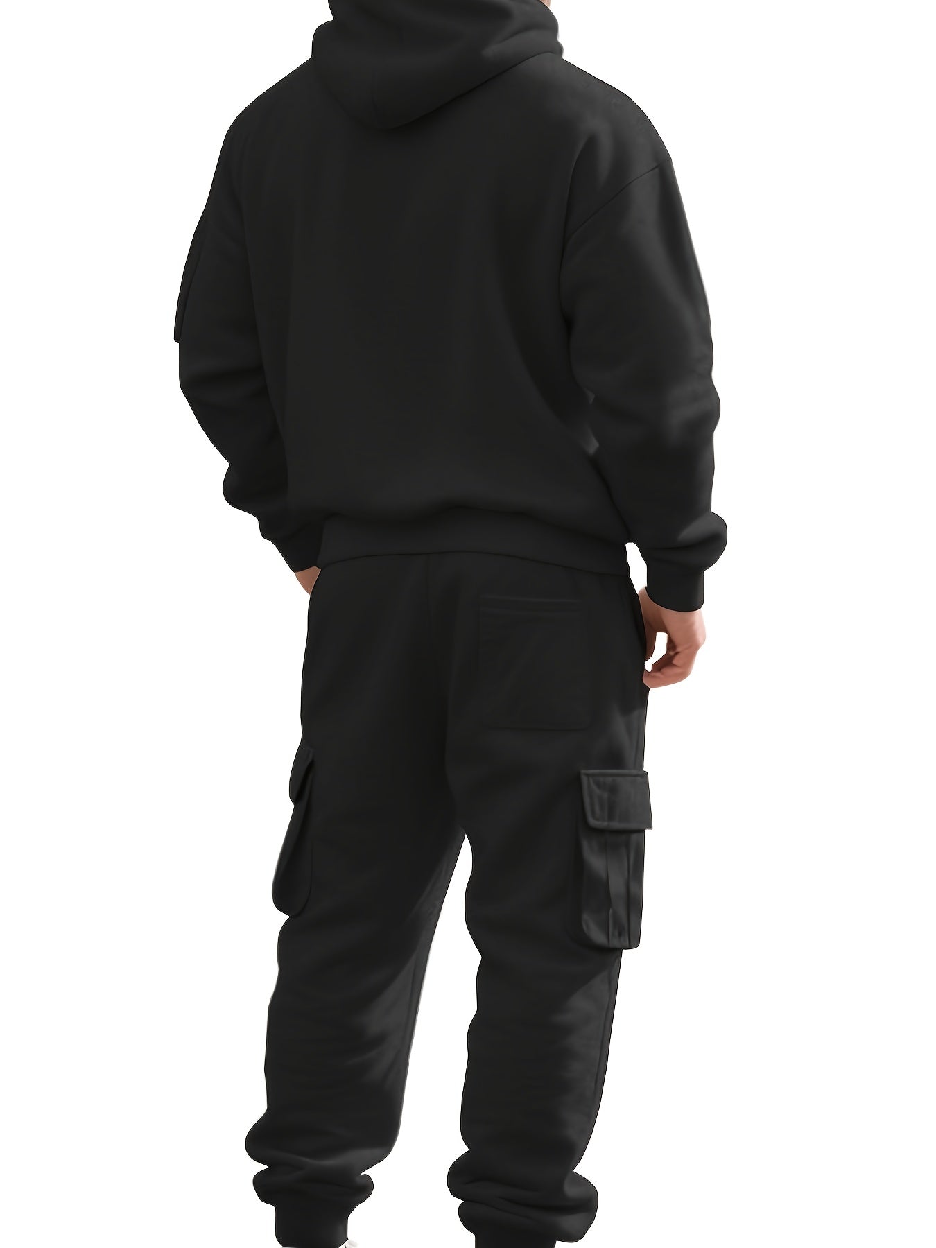 Ensemble décontracté et athlétique à capuche zippée pour homme