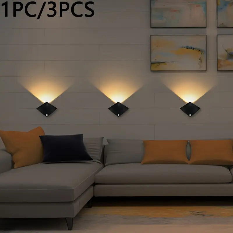 Applique Murale LED Moderne avec Détecteur de Mouvement – Luminaire d’Intérieur Design pour Couloir, Salon et Chambre