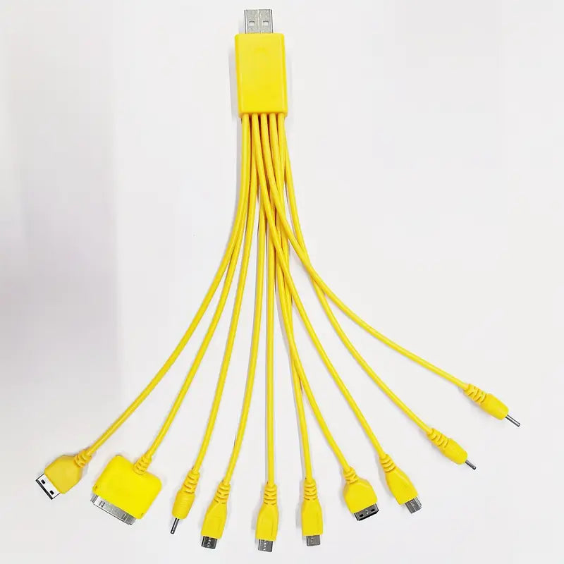 Câble USB Multi-Connecteurs 10 en 1 – Charge et Synchronisation Universelle pour Smartphones et Appareils Électroniques