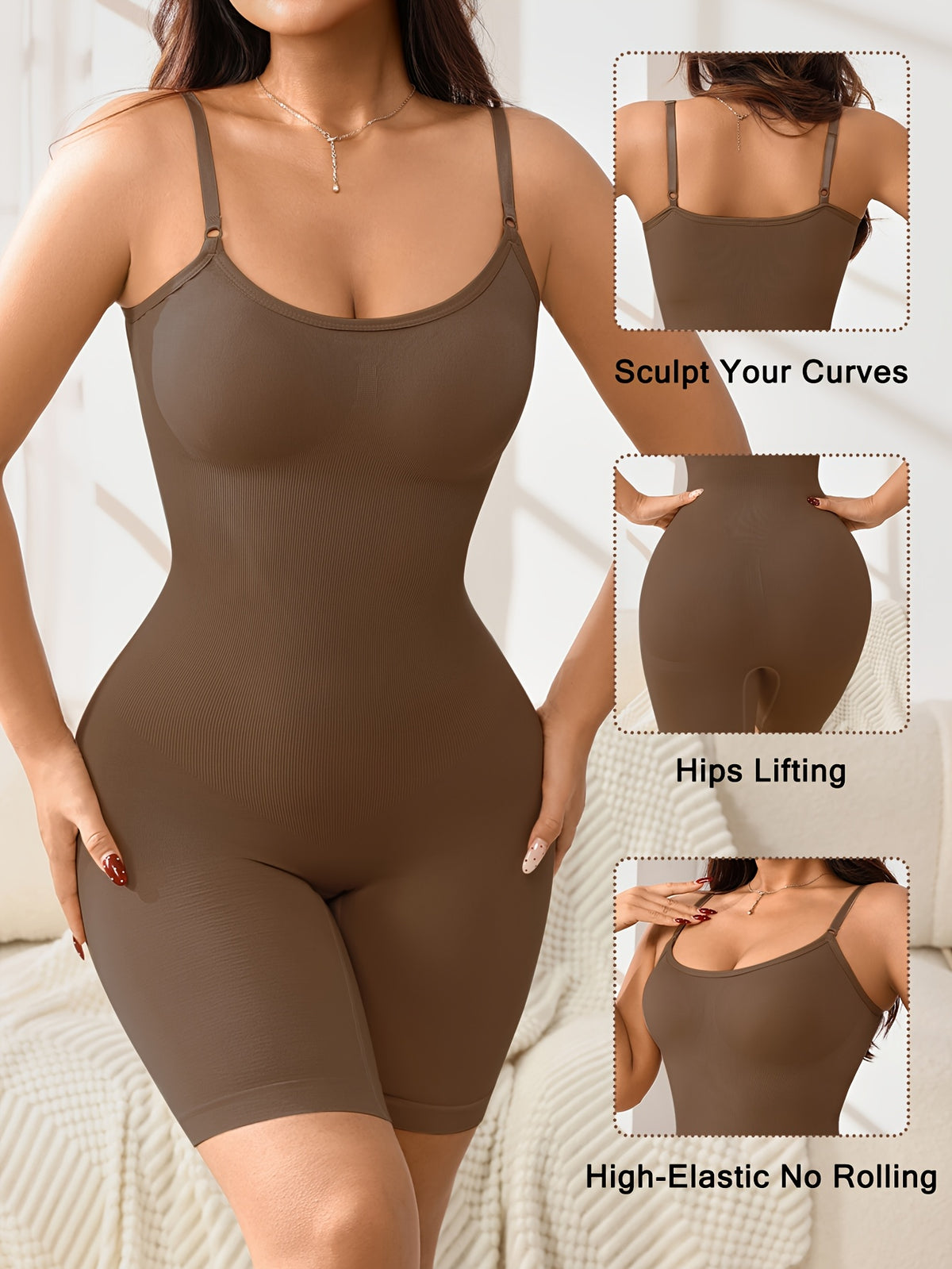 1pc Camisole Gainante Une Pièce Haute Élasticité pour Femmes