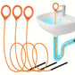 Déboucheur de Canalisation Flexible avec Poignée – Tige de Nettoyage Réutilisable pour Éviers, Lavabos et Baignoires – Collection Plomberie Brute