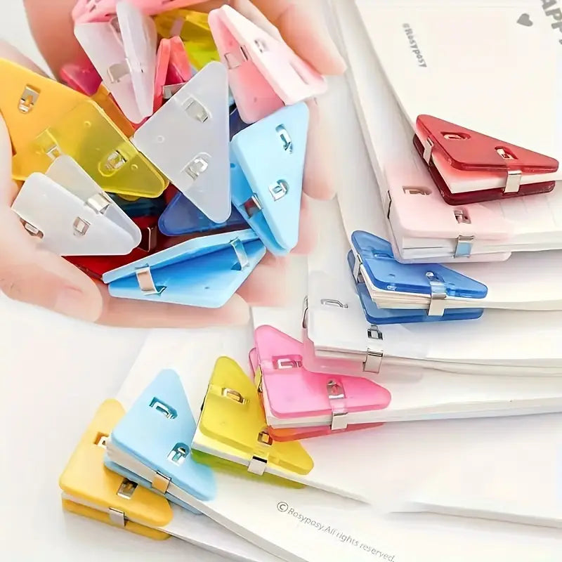 Clips Triangulaires Colorés pour Câbles et Documents – Lot de Pinces Multifonctions Antidérapantes