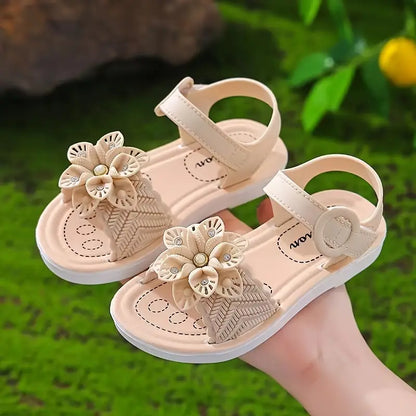 Sandales fille été avec fleurs 3D – Chaussures légères et confortables pour bébé et enfant