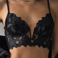 Soutien-Gorge Femme en Dentelle et Tulle Brodé – Lingerie Sexy Élégante avec Nœud Satin