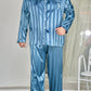 Pyjama décontracté pour homme grande taille en jacquard rayé