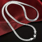Collier homme chaîne plate en acier inoxydable argent – Bijou tendance et résistant